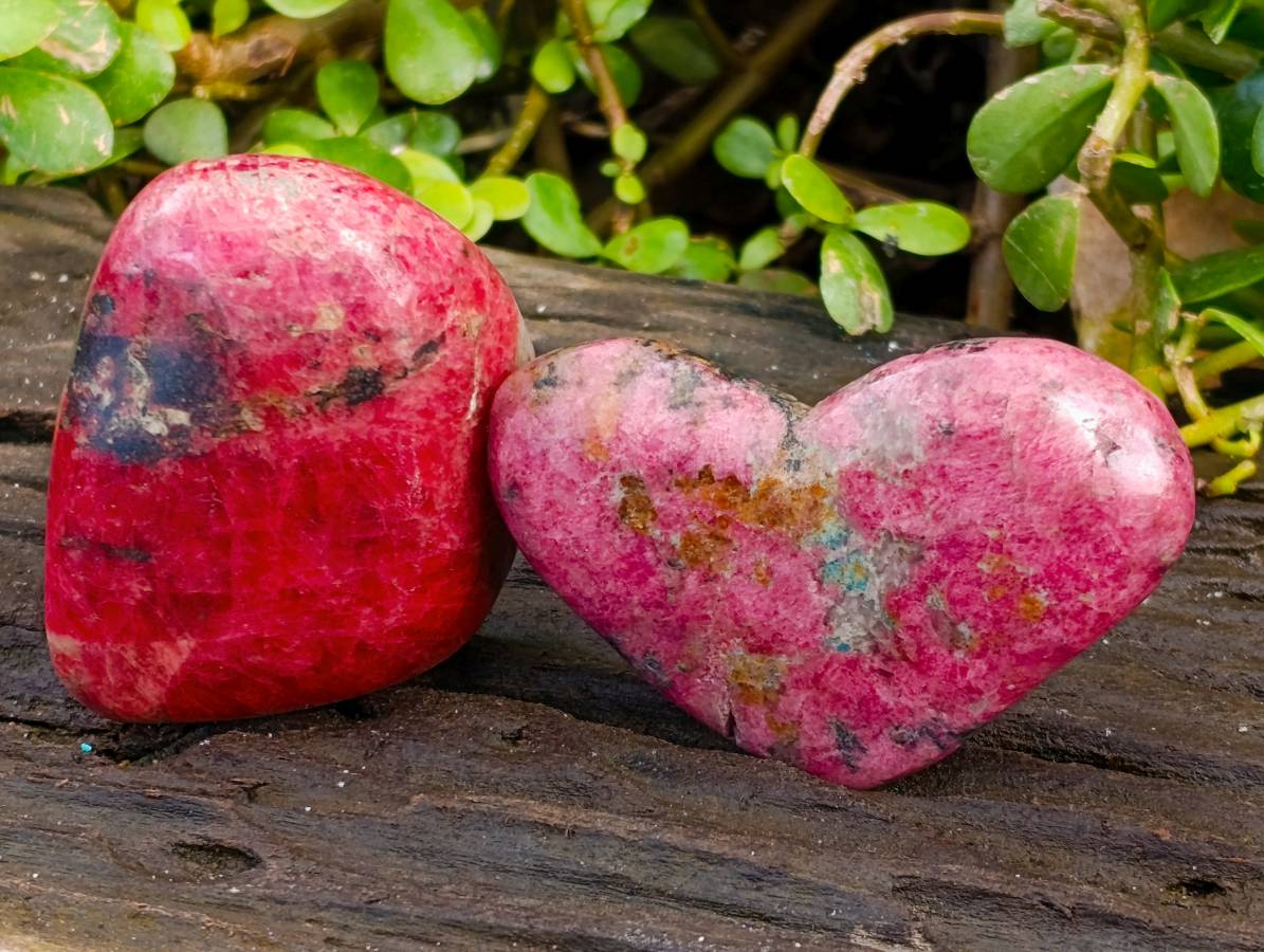 Polished Rhodonite Free Forms x 4 From Rhusinga, Zimbabwe - Toprock Gemstones and Minerals 