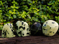 Polished Leopard Stone Standing Free Forms x 4 From Nyanga, Zimbabwe - Toprock Gemstones and Minerals 