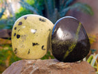 Polished Leopard Stone Standing Free Forms x 4 From Nyanga, Zimbabwe - Toprock Gemstones and Minerals 