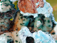 Natural Drusy Coated Chrysocolla Specimens x 2 From Lupoto Mine, Congo - Toprock Gemstones and Minerals 