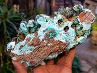 Natural Drusy Coated Chrysocolla Specimens x 2 From Lupoto Mine, Congo - Toprock Gemstones and Minerals 
