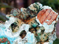 Natural Drusy Coated Chrysocolla Specimens x 2 From Lupoto Mine, Congo - Toprock Gemstones and Minerals 