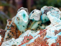 Natural Drusy Coated Chrysocolla Specimens x 2 From Lupoto Mine, Congo - Toprock Gemstones and Minerals 