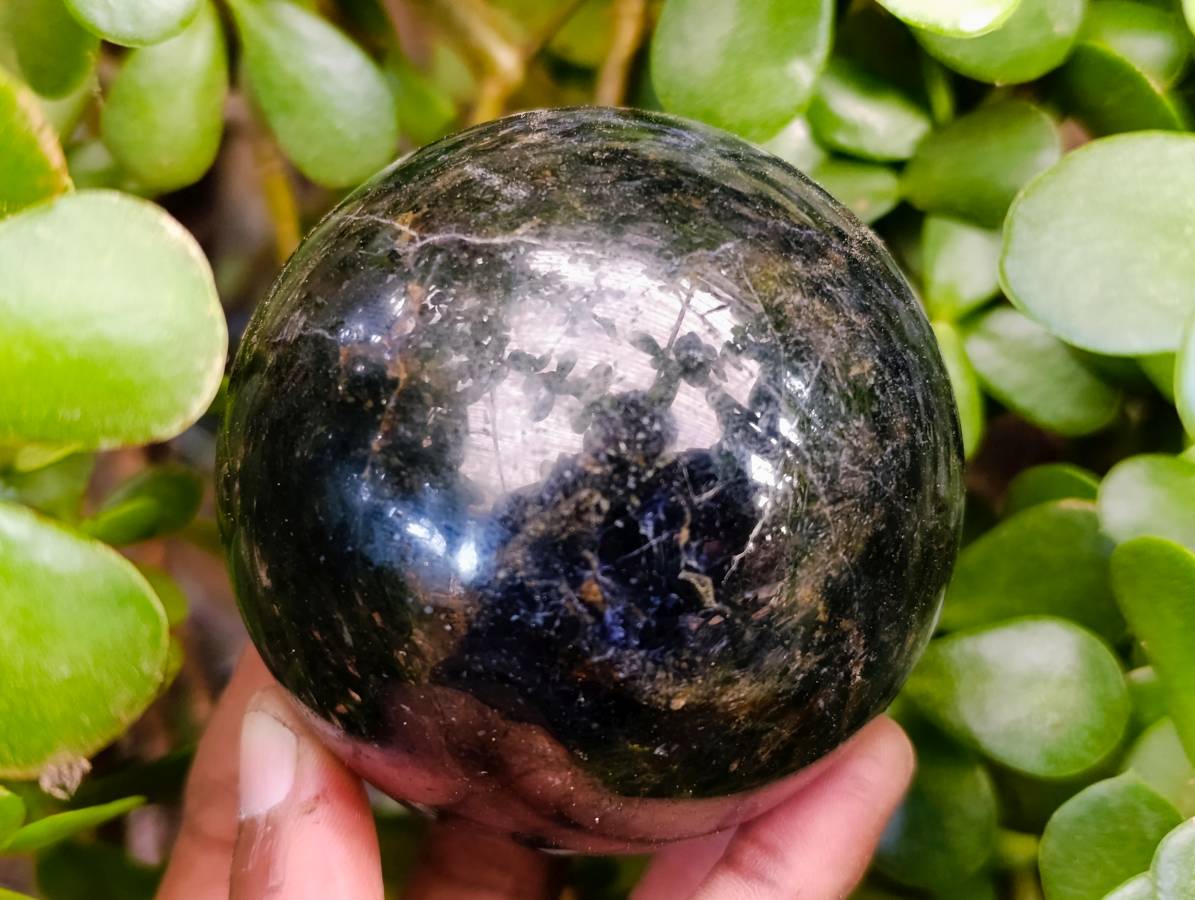 Polished Iolite Spheres x 3 From Ambatofinandrahana, Madagascar - Toprock Gemstones and Minerals 