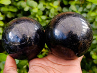 Polished Iolite Spheres x 3 From Ambatofinandrahana, Madagascar - Toprock Gemstones and Minerals 