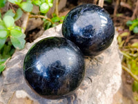 Polished Iolite Spheres x 3 From Ambatofinandrahana, Madagascar - Toprock Gemstones and Minerals 