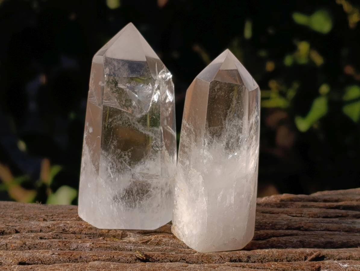 Polished Clear Quartz Crystals x 12 From Madagascar - Toprock Gemstones and Minerals 
