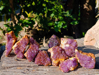 Natural Amethystos Amethyst Plates x 24 From Kwaggafontein, South Africa
