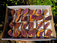 Natural Amethystos Amethyst Plates x 24 From Kwaggafontein, South Africa