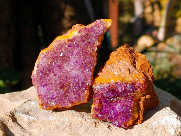 Natural Amethystos Amethyst Plates x 24 From Kwaggafontein, South Africa