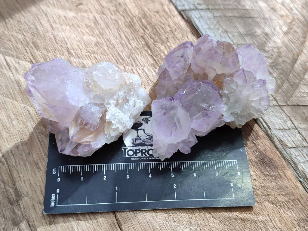 Natural Amethyst Spirit Quartz Clusters x 12 From Boekenhouthoek, South Africa - Toprock Gemstones and Minerals 