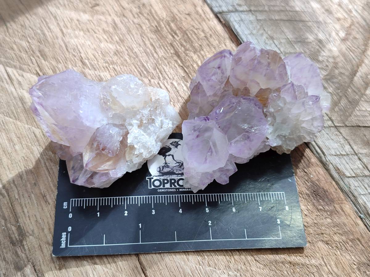 Natural Amethyst Spirit Quartz Clusters x 12 From Boekenhouthoek, South Africa - Toprock Gemstones and Minerals 