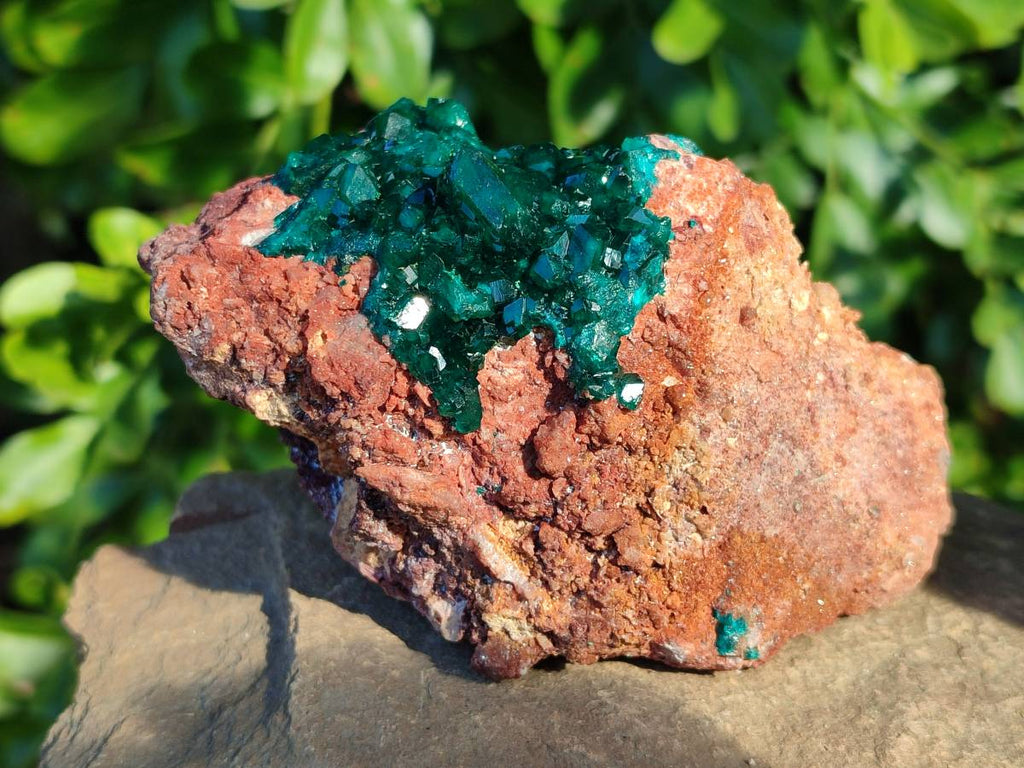 Natural Dioptase on Dolomite Matrix Specimens x 2 From Likasi, Congo - Toprock Gemstones and Minerals 