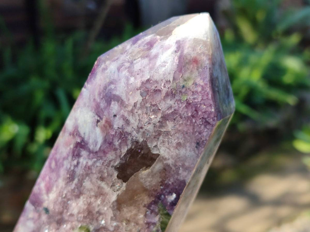 Polished Lepidolite with Pink Rubellite Points x 3 From Ambatondrazaka, Madagascar - Toprock Gemstones and Minerals 