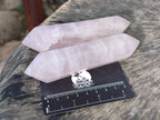 Polished Double Terminated Rose Quartz Points x 6 Madagascar - Toprock Gemstones and Minerals 