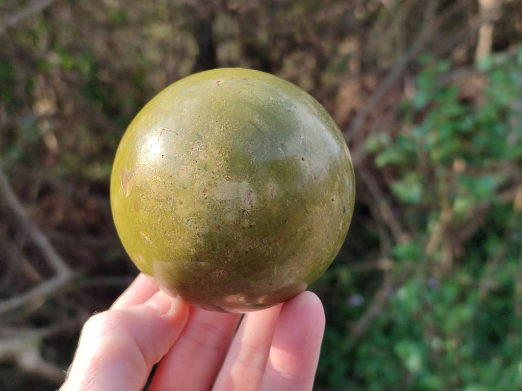 Polished Green Opal Spheres x 3 From Betroka, Madagascar - Toprock Gemstones and Minerals 