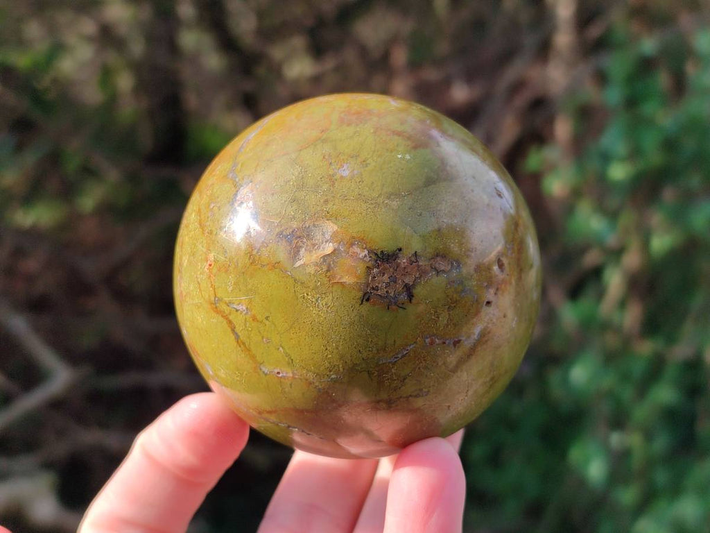 Polished Green Opal Spheres x 3 From Betroka, Madagascar - Toprock Gemstones and Minerals 