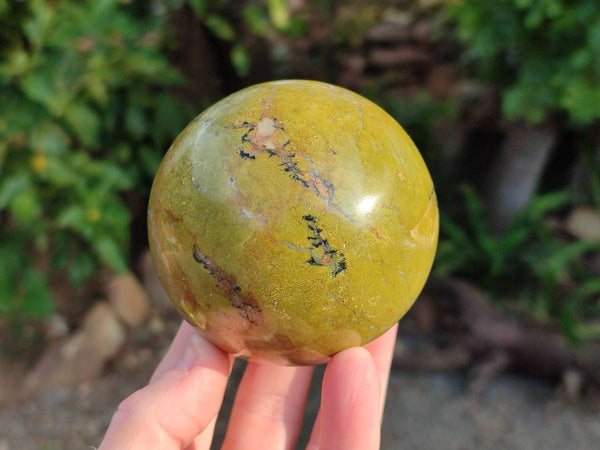 Polished Green Opal Spheres x 3 From Betroka, Madagascar