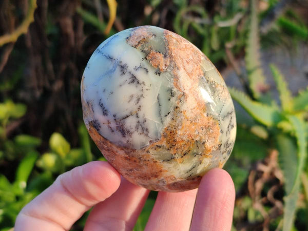 Polished Dendritic Opal Palm Stones x 6 From Moralambo, Madagascar - Toprock Gemstones and Minerals 