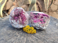 Natural Drusy Salrose on Dolomite Matrix Specimens x 2 From Kakanda, Congo - Toprock Gemstones and Minerals 