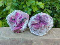 Natural Drusy Salrose on Dolomite Matrix Specimens x 2 From Kakanda, Congo - Toprock Gemstones and Minerals 