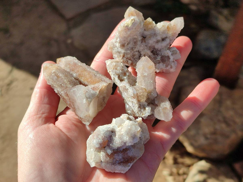 Natural Fairy Spirit Quartz Clusters x 12 From Boekenhouthoek, South Africa - Toprock Gemstones and Minerals 