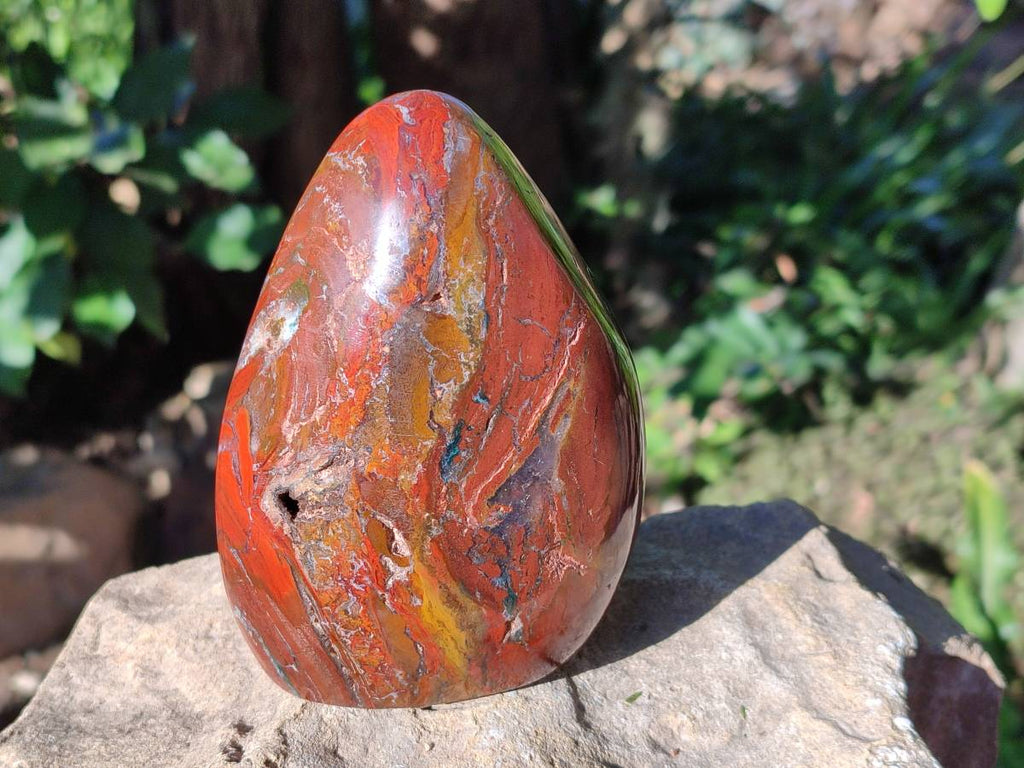 Polished Red Jasper Standing Free Forms x 2 From Madagascar - Toprock Gemstones and Minerals 