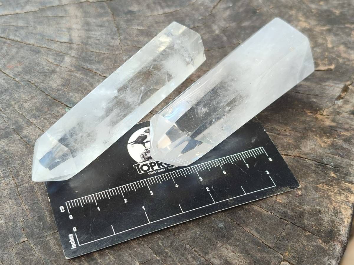 Polished Clear Quartz Crystals x 12 From Madagascar - Toprock Gemstones and Minerals 