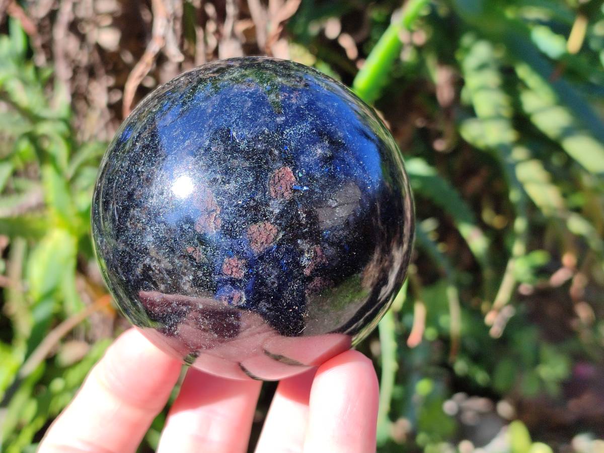 Polished Iolite Spheres x 2 From Ambatofinandrahana, Madagascar - Toprock Gemstones and Minerals 
