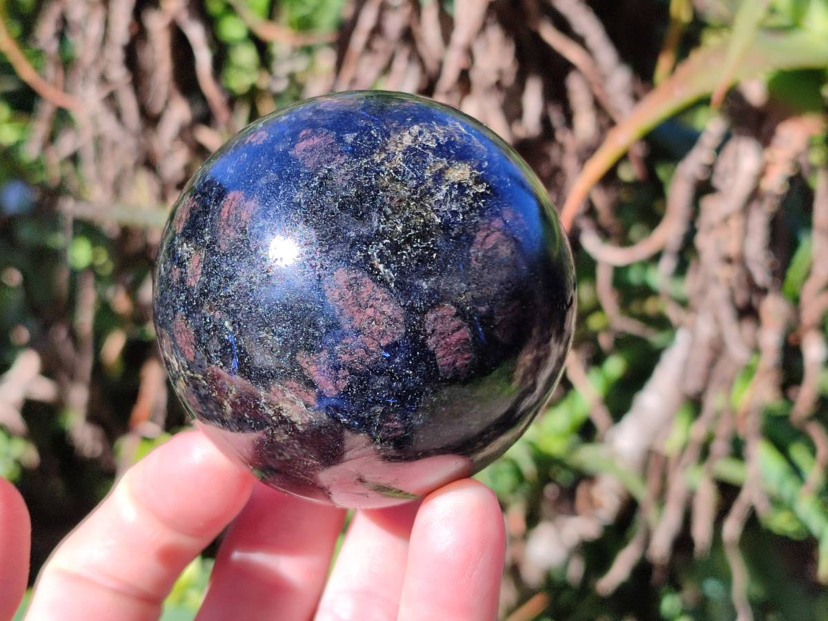 Polished Iolite Spheres x 2 From Ambatofinandrahana, Madagascar - Toprock Gemstones and Minerals 
