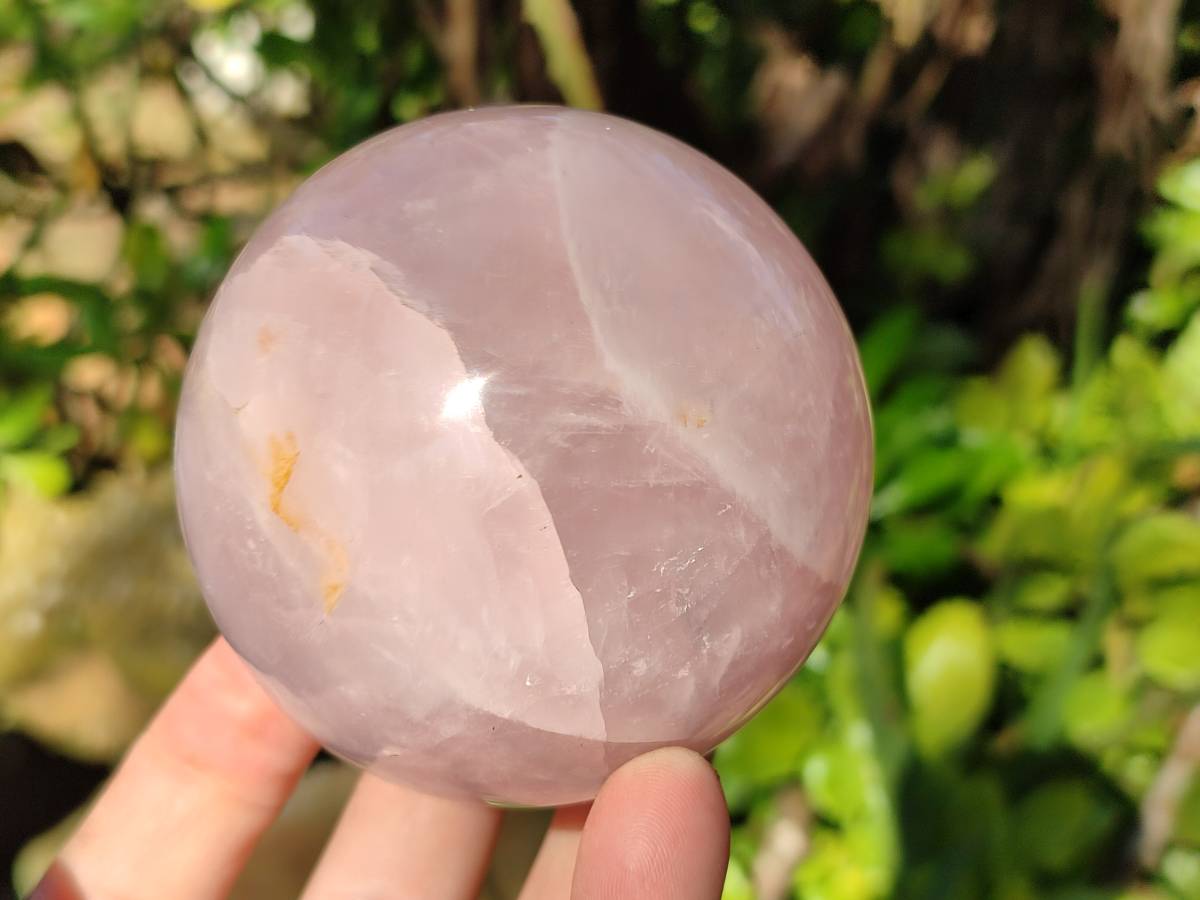Polished Rose Quartz Spheres x 2 From Madagascar - Toprock Gemstones and Minerals 