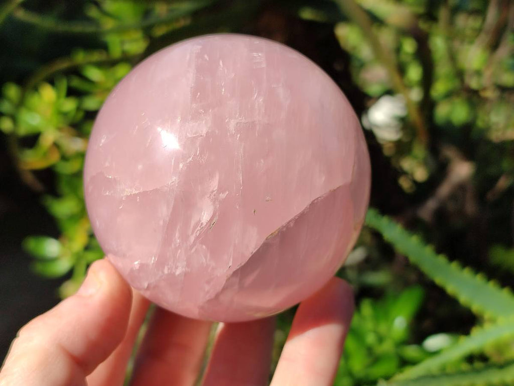 Polished Rose Quartz Spheres x 2 From Madagascar - Toprock Gemstones and Minerals 