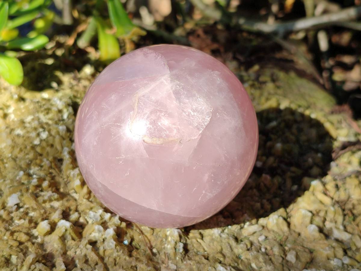 Polished Rose Quartz Spheres x 2 From Madagascar - Toprock Gemstones and Minerals 