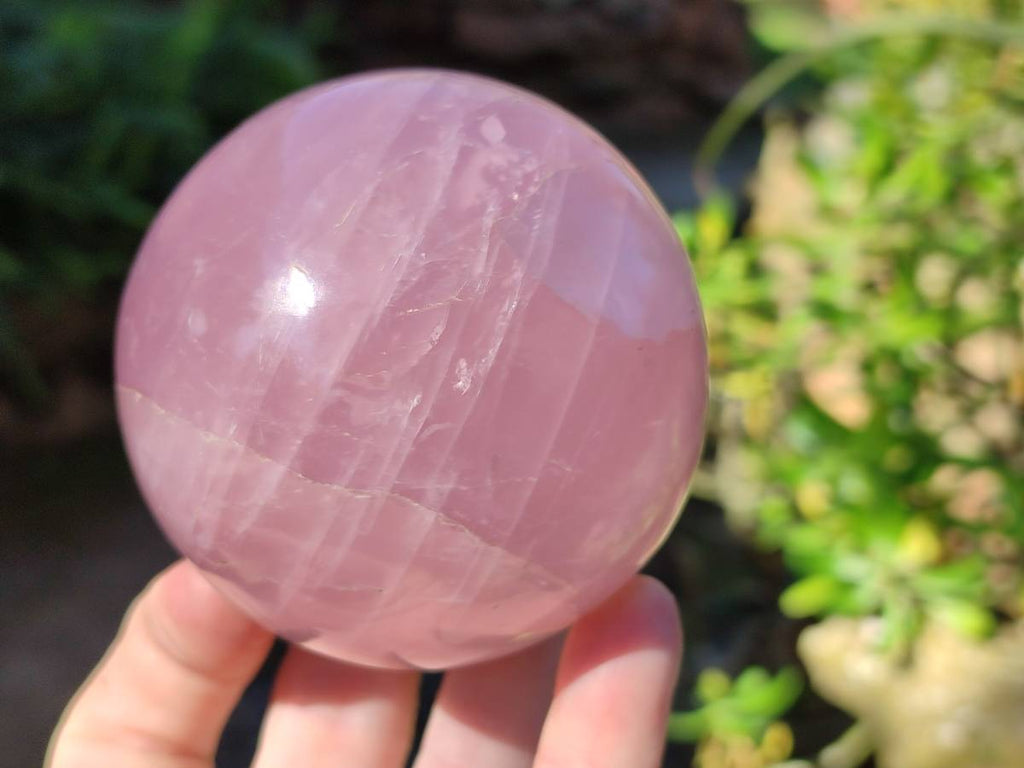 Polished Rose Quartz Spheres x 2 From Madagascar - Toprock Gemstones and Minerals 