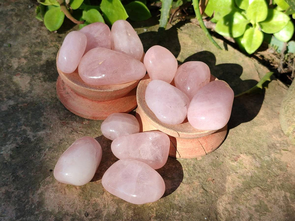 Polished Rose Quartz Tumbled Stones - sold per 1 kg - From South Africa - Toprock Gemstones and Minerals 