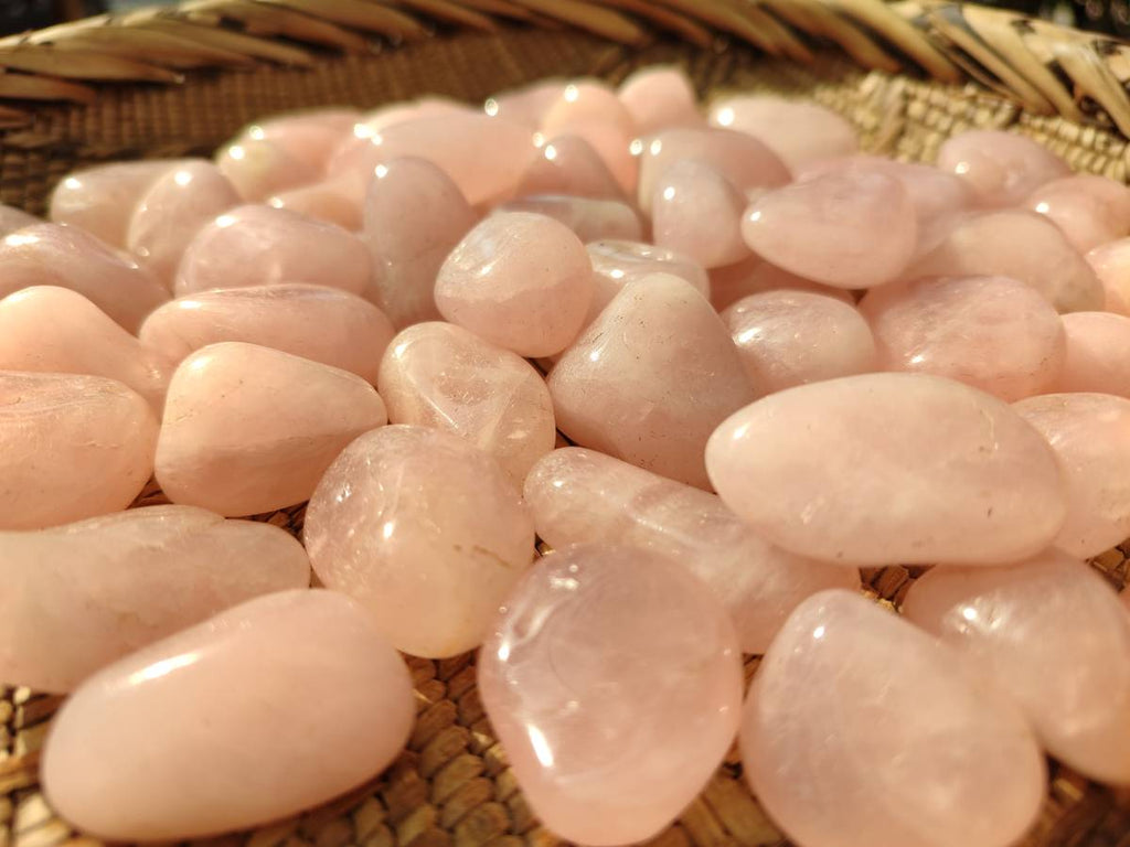 Polished Rose Quartz Tumbled Stones - sold per 1 kg - From South Africa - Toprock Gemstones and Minerals 