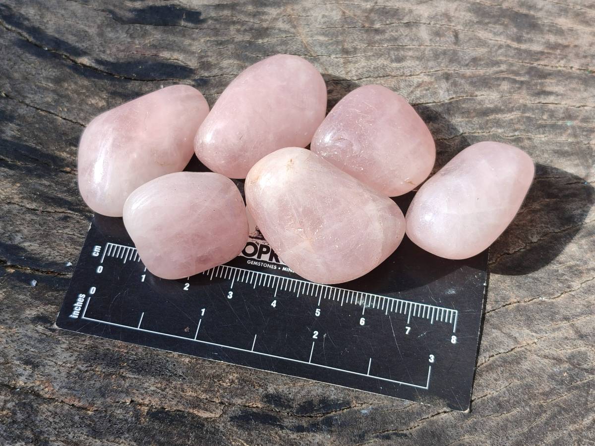 Polished Rose Quartz Tumbled Stones - sold per 1 kg - From South Africa - Toprock Gemstones and Minerals 