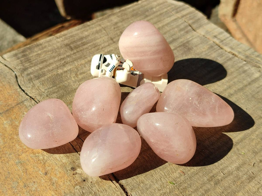 Polished Rose Quartz Tumbled Stones - sold per 1 kg - From South Africa - Toprock Gemstones and Minerals 