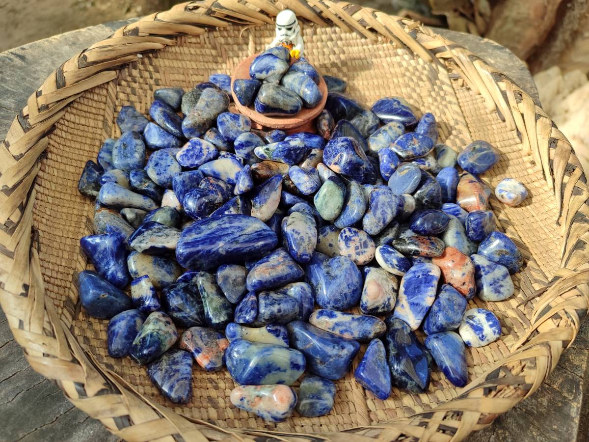 Polished Sodalite Tumbled Stones - Sold Per Kg - From Namibia - Toprock Gemstones and Minerals 