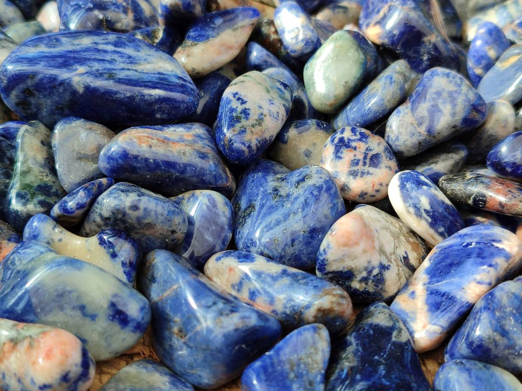 Polished Sodalite Tumbled Stones - Sold Per Kg - From Namibia - Toprock Gemstones and Minerals 