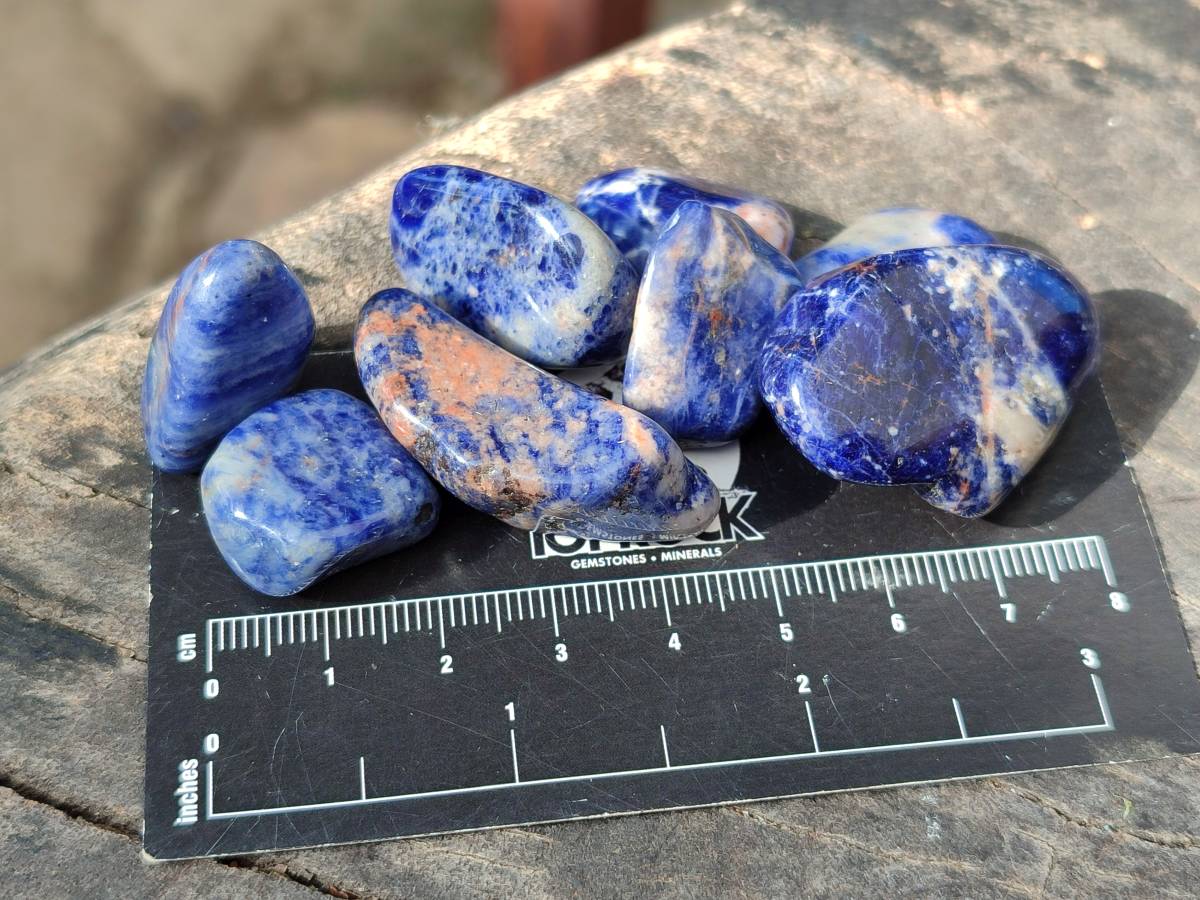 Polished Sodalite Tumbled Stones - Sold Per Kg - From Namibia - Toprock Gemstones and Minerals 