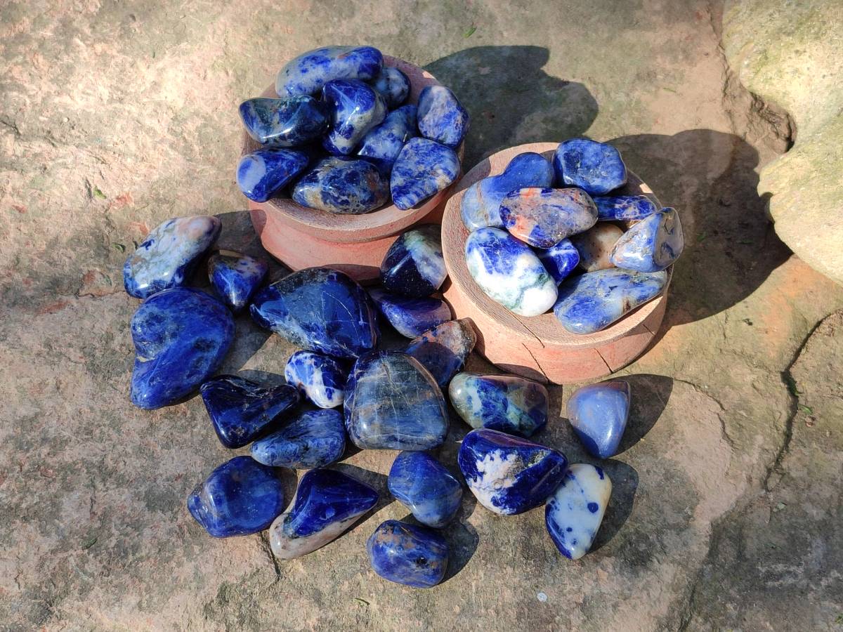 Polished Sodalite Tumbled Stones - Sold Per Kg - From Namibia - Toprock Gemstones and Minerals 