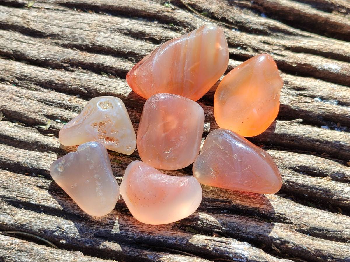 Polished Red Sashe River Agate Tumbled Stones - sold per 1 kg - From Zimbabwe - Toprock Gemstones and Minerals 