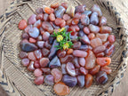 Polished Red Sashe River Agate Tumbled Stones - sold per 1 kg - From Zimbabwe - Toprock Gemstones and Minerals 