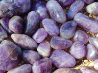 Polished Chevron Amethyst Tumble Stones - Sold per Kg - From Zambia - Toprock Gemstones and Minerals 