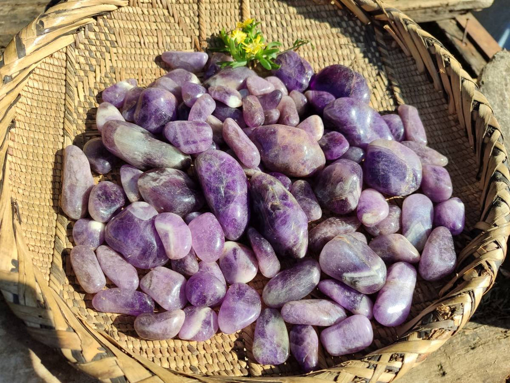 Polished Chevron Amethyst Tumble Stones - Sold per Kg - From Zambia - Toprock Gemstones and Minerals 