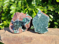 Natural Ball Malachite On Dolomite Matrix Specimens x 2 From Kambove, Congo