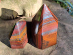 Polished Banded Tiger Iron Points x 6 From Northern Cape, South Africa - Toprock Gemstones and Minerals 