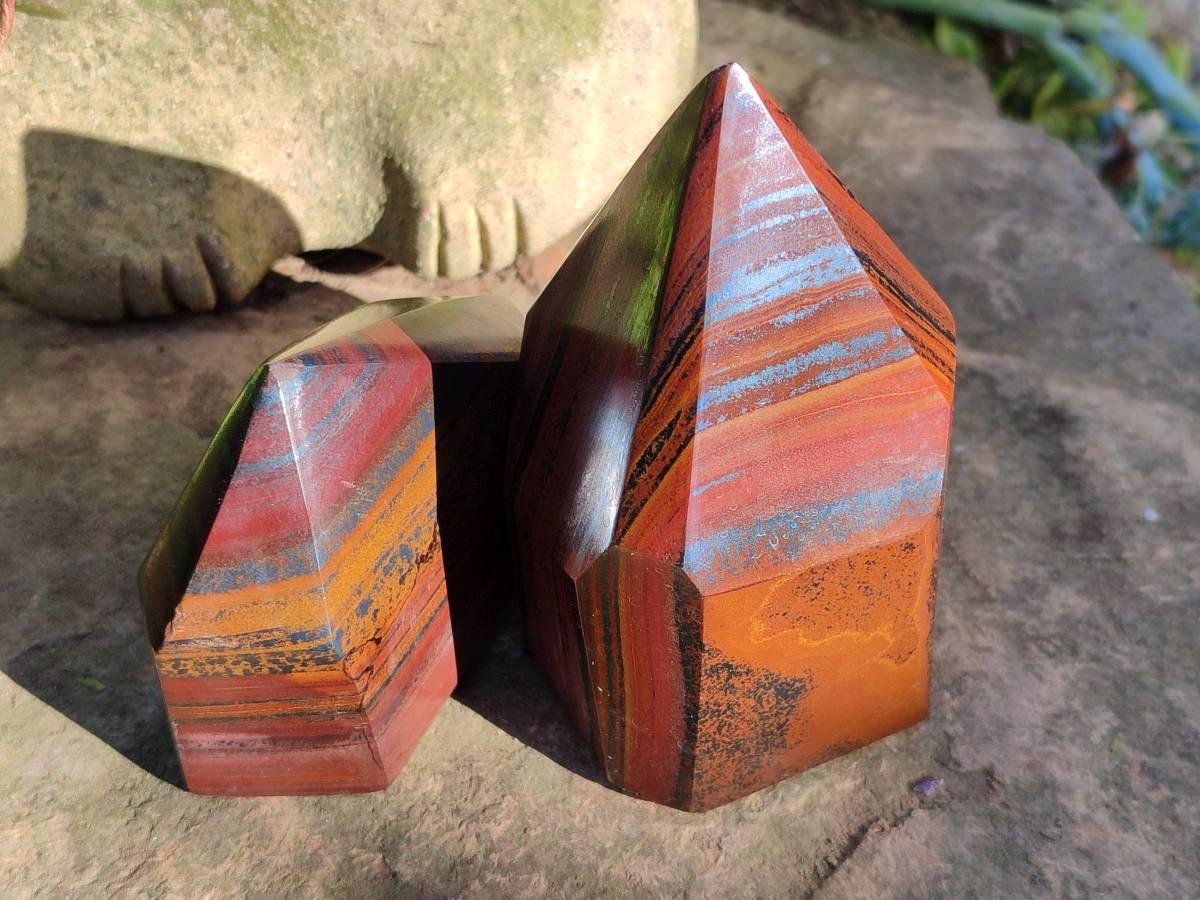 Polished Banded Tiger Iron Points x 6 From Northern Cape, South Africa - Toprock Gemstones and Minerals 