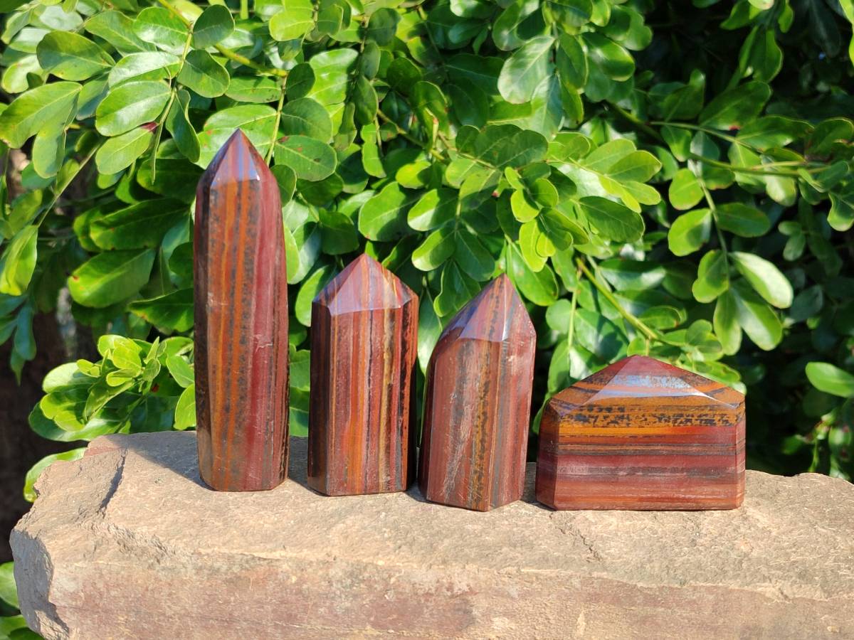 Polished Banded Tiger Iron Points x 6 From Northern Cape, South Africa - Toprock Gemstones and Minerals 
